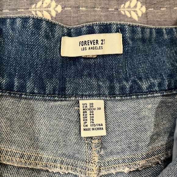 Forever 21 High Waisted Jean Shorts - Light Wash - Picture 7 of 9